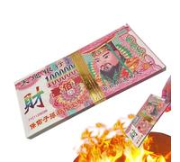 Ancestor Ensemble de billets en papier Joss traditionnel, lot de notes, fournitures de cérémonie de festival fantôme, rituel de temple de culte Qingming, accessoire spirituel pour les familles 28 x 14