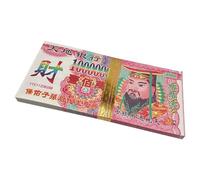 Ancestor Money Lot de 100 feuilles de 1 million de notes spirituelles pour festival des fantômes, Qingming, cérémonies ancestrales, culte du temple et rituels de balayage de tombe