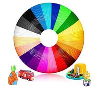 ANCHARA Filament PCL pour stylo 3D, 20 couleurs, 10M chacune - Filament PCL pour stylo 3D 1,75mm Adulte, Kit de couleurs pour stylo 3D basse température, stylo 3D enfant et accessoires