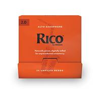 Anches de saxophone alto D'Addario Rico, force 2, scellées individuellement, paquet de 25