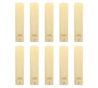 Anches de Saxophone Alto Élasticité Professionnelle Anches Traditionnelles pour Jazz Classique Cueillies à la Main Numérique Son Stable 10 Pièces Reed Tranche 71,5x14,5mm (Force 2.0)