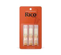 Rico Par D'Addario Saxophone Reeds | Fabriqué avec une grande précision | Anches de saxophone alto 3.5 | Paquet de 3 | Sonorité chaude et pleine | Toucher agréable