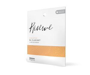 Anches pour clarinette si bémol D'Addario Organic Reserve Evolution, force 3,5+, emballages individuels (pack de 3)