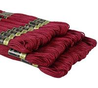 Anchor 0897 DESI HAWKER Lot de fil à broder en coton 6 plis Bordeaux