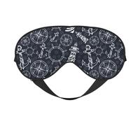 Anchor and Lighthouse Masque de sommeil double face pour homme et femme - Occultant pour dormir et voyager