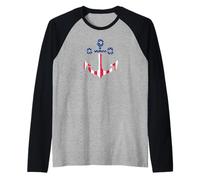 Anchor Boat Cruise Ship American Flag Captain Sailor Manche Raglan
