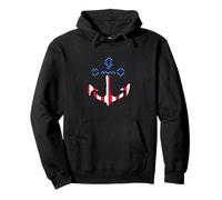 Anchor Boat Cruise Ship American Flag Captain Sailor Sweat à Capuche