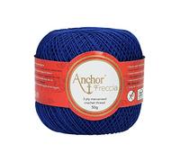 Anchor Fil à Crochet, Coton, 00134 Bleu, 285 m / 50 g, Set Pièces
