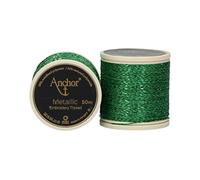 Anchor Fils à broder, 42 % polyamide, 58 % polyester, vert, 50 m, 12