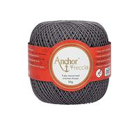 Anchor Freccia Pelote de fil à crochet 100% coton Épaisseur 12 mm Nero 00400 Schwarz