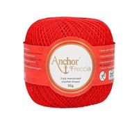 Anchor Freccia calibre 16 4771016 Fil à Crochet 100% Coton, Coton, 00046 rouge., Rouge
