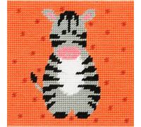 Anchor Gobelin Set "Deborah Zebra 1st Kit", image à broder imprimée, 15x15cm