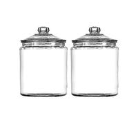 Anchor Hocking Heritage Hill Lot de 2 bocaux en Verre avec Couvercle 3,8 l