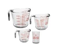 Anchor Hocking Lot de 4 tasses à mesurer en verre - 150 ml, 1 tasse, 2 tasses, 4 tasses