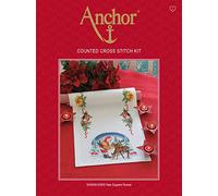 Anchor Kit Broderie Point de Croix Motif Chemin de Table Motif Tulipes Multicolore
