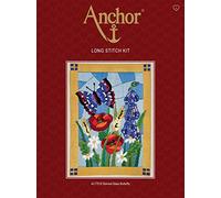 ANCHOR Kit de Broderie à Point Lance Stained Glass Butterfly Multicolore