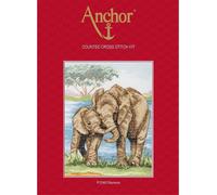 Anchor Kit de point de croix "Eléphants", modèle à compter