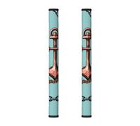 Anchor Lot de 2 housses de poignée de porte de réfrigérateur, micro-ondes, four, lave-vaisselle Motif floral