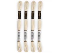 Anchor - Lot de 4 échevettes Stranded Cotton Mouliné | 100% coton | Fil à Broder, point de croix, canevas | coloris écru| Ref 4635000-4EA_00926