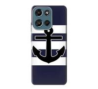Anchor Navy Etui Coque Housse pour Motorola Moto G (2026), G Play (2026)
