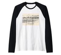Anchorage Alaska Vintage Skyline Dessin Manche Raglan
