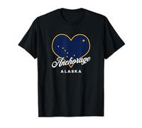 Anchorage Drapeau de l'Alaska USA Grande Ourse Souvenir de Vacances T-Shirt