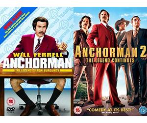 Anchorman 1-2 Collection UK Release DVD - Anchorman - The Legend Of Ron Burgundy, Anchorman 2: The Legend Continues DVD