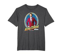 Anchorman Ron Burgundy Stay Classy Framed Portrait T-Shirt, Homme Grandes Tailles, Chiné Foncé, 2X Tall
