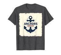Anchors Aweigh Design Nautique pour Marins T-Shirt, Homme, Chiné Foncé, 3XL