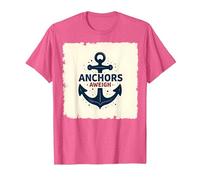 Anchors Aweigh Design Nautique pour Marins T-Shirt, Homme, Rose Chiné, M