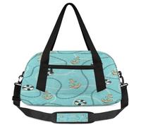 Anchors Life Buoy Sac de sport léger pour filles et garçons, thème océan, petit sac de sport pour enfants, petit sac de voyage, sac de danse, Bouée de sauvetage Anchors, 18.5L x 7.8W x 9.4H