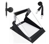 Anchy Porte-Bloc Étanche A4 Portrait avec Couverture PVC Transparente - Planchette Extérieur avec Double Clip, Fermeture Scratch, Cordon & Porte-Stylo - Support Document Imperméable Robuste - Noir