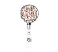 Ancien anglais chien de berger motif porte-Badge rétractable bobine Clip porte-carte d'identité pour infirmière étudiant employé de bureau