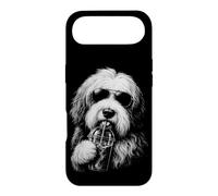 Ancien Chien de Berger Anglais Buvant du café glacé drôle Amoureux des Chiens Coque pour iPhone Air