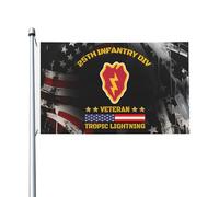 Ancien Combattant De La 25E Division D'Infanterie Américaine () Bannières 90X150Cm Avec Œillets Double Face Bannière Drapeau De Festival Pour Chambres Fêtes Vacances