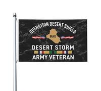Ancien Combattant De L'Armée Américaine, Spécialisé Dans L'Opération Bouclier Du Désert Et Tempête Du Désert Bannière Couleurs Vives Drapeaux Avec Œillets Garden Flag Pour Maison Bar 90X150Cm