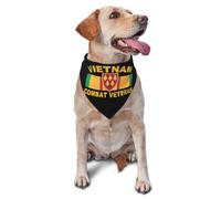 Ancien Combattant du 32E Commandement De Défense Au Vietnam Bandana Chien Lavable Écharpe pour Chien Réglable Foulard Triangulaire Chiens pour Quotidien Animal De Compagnie
