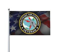 Ancien Combattant Du Commandement Stratégique Drapeau De Cour Suspendre Drapeau De Jardin Double Face Décoration Bannière 90X150Cm Pour Clubs Anniversaires Toutes Les Saisons