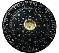 Ancien compas Feng Shui, outil de navigation Boussole Luo Pan, outil de géomancie portable chinois ancien, horloge Bagua 5,16 pouces