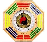 Ancien compas Feng Shui, outil de navigation Horloge murale en bois de pêcher, motif Tai Chi chinois, boussole, potins, Bagua(D)