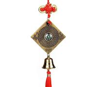 Ancien compas Feng Shui, outil de navigation Miroir boussole Bagua avec alliage Yin Yang à suspendre et décoration de bureau for la maison