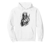 Ancien Dieu de la mer, Trident, Guerrier Mythique, Poséidon, Art Sweat à Capuche