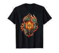 Ancien Dragon de feu Chinois Autour de la Lanterne T-Shirt