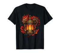 Ancien Dragon de Flammes avec Lanterne Mystique T-Shirt