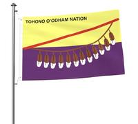 Ancien drapeau de la nation Tohono O'odham (2012-2015) - Drapeau double face 60 x 90 cm (2 x 3 pi) - Bannière résistante pour intérieur et extérieur