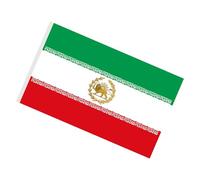 Ancien drapeau de l'Iran, 150 x 90 cm Bannière aux couleurs vives, vieux drapeau historique iranien - Pour les célébrations Célébrations Scolaires Club de Sport Bar Fête Photo