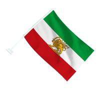 Ancien drapeau du Lion Royal Iranien et de la Couronne, Drapeau Iranien 45 x 30 cm - Drapeaux, Drapeau Iranien pour voiture, Petite bannière solaire Iran Lion, Drapeau historique de la Perse Pahlavi