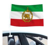 Ancien drapeau du Lion Royal Iranien et de la Couronne, Drapeau Iranien 45 x 30 cm - Drapeaux, Drapeau Iranien pour voiture, Petite bannière solaire Iran Lion, Drapeau historique de la Perse Pahlavi