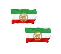Ancien drapeau iranien, 0,9 x 1,5 m, ancien drapeau historique de l'Iran et ancien drapeau de l'Iran avec couronne de soleil de lion, polyester de qualité supérieure pour patriotisme et décoration