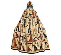 Ancien-Egyptian-Murals-Pharaons Cape à capuche pour adulte sorcière Costume d'Halloween